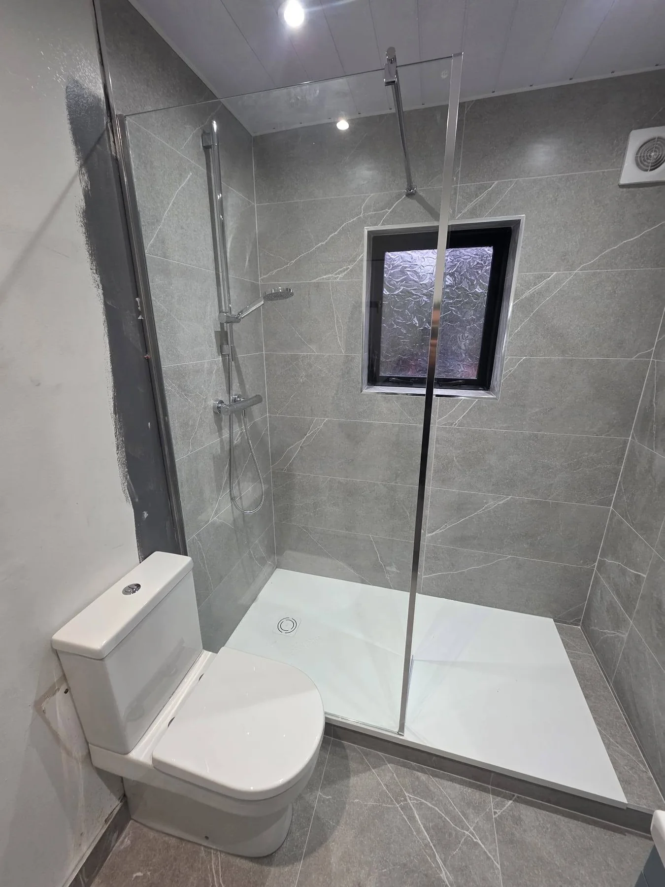 Completed bathroom renovation serving Antrim